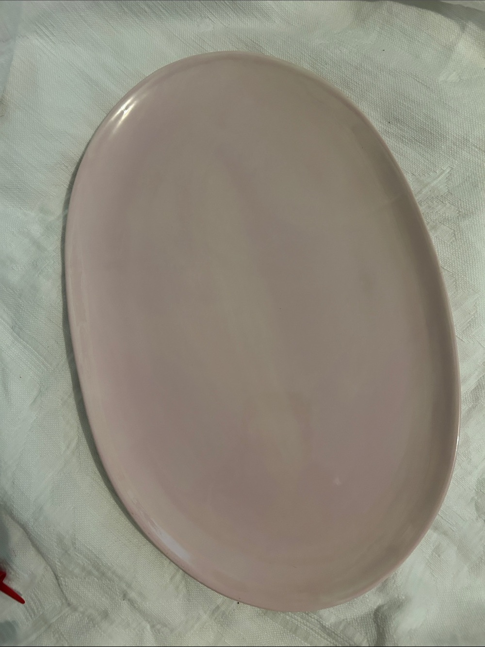 Rhapsody pink Oval Ceramic Platter
